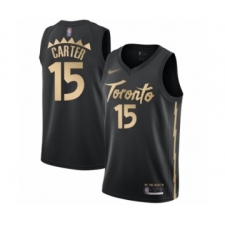 Men's Toronto Raptors #15 Vince Carter Swingman Black Basketball Jersey - 2019 20 City Edition
