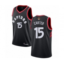 Women's Toronto Raptors #15 Vince Carter Swingman Black 2019 Basketball Finals Bound Jersey Statement Edition