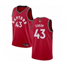 Men's Toronto Raptors #43 Pascal Siakam Swingman Red 2019 Basketball Finals Bound Jersey - Icon Edition