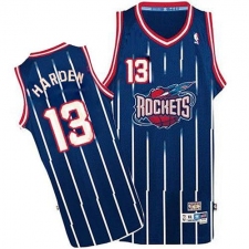 Men's Adidas Houston Rockets #13 James Harden Authentic Navy Hardwood Classic Fashion NBA Jersey