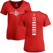 NBA Women's Nike Houston Rockets #13 James Harden Red Backer T-Shirt