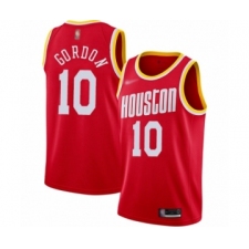 Men's Houston Rockets #10 Eric Gordon Authentic Red Hardwood Classics Finished Basketball Jersey