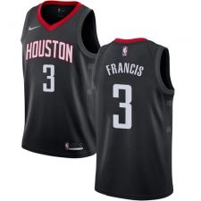 Youth Nike Houston Rockets #3 Steve Francis Authentic Black Alternate NBA Jersey Statement Edition