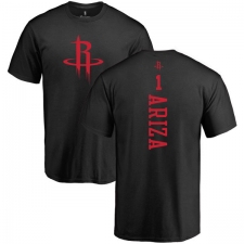 NBA Nike Houston Rockets #1 Trevor Ariza Black One Color Backer T-Shirt