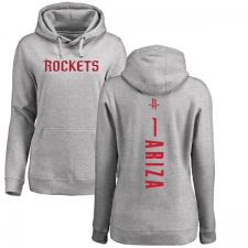 NBA Women's Nike Houston Rockets #1 Trevor Ariza Ash Backer Pullover Hoodie