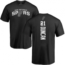 NBA Nike San Antonio Spurs #21 Tim Duncan Black Backer T-Shirt