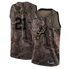 Women's Nike San Antonio Spurs #21 Tim Duncan Swingman Camo Realtree Collection NBA Jersey