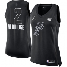Women's Nike Jordan San Antonio Spurs #12 LaMarcus Aldridge Swingman Black 2018 All-Star Game NBA Jersey