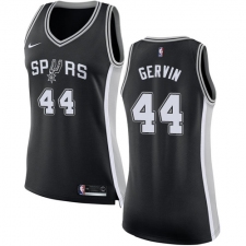 Women's Nike San Antonio Spurs #44 George Gervin Authentic Black Road NBA Jersey - Icon Edition