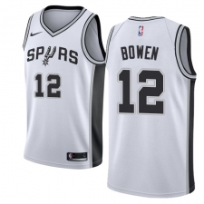 Men's Nike San Antonio Spurs #12 Bruce Bowen Authentic White Home NBA Jersey - Association Edition