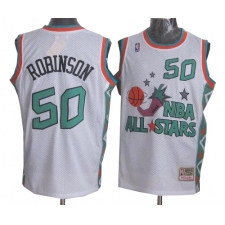 Men's Mitchell and Ness San Antonio Spurs #50 David Robinson Authentic White 1996 All Star Throwback NBA Jersey