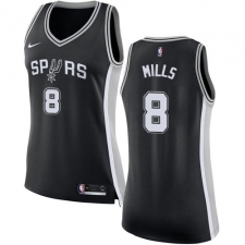 Women's Nike San Antonio Spurs #8 Patty Mills Authentic Black Road NBA Jersey - Icon Edition