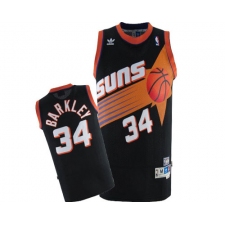 Men's Adidas Phoenix Suns #34 Charles Barkley Swingman Black Throwback NBA Jersey