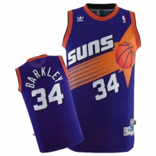 Men's Mitchell and Ness Phoenix Suns #34 Charles Barkley Authentic Purple Throwback NBA Jersey