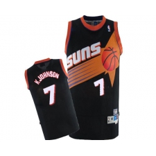 Men's Adidas Phoenix Suns #7 Kevin Johnson Authentic Black Throwback NBA Jersey