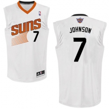 Men's Adidas Phoenix Suns #7 Kevin Johnson Authentic White Home NBA Jersey