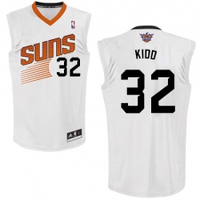 Men's Adidas Phoenix Suns #32 Jason Kidd Authentic White Home NBA Jersey