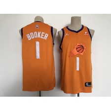 Men's Phoenix Suns #1 Devin Booker Swingman Orange Basketball Jersey