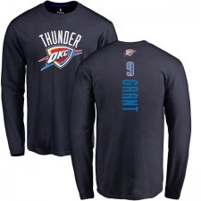 NBA Nike Oklahoma City Thunder #9 Jerami Grant Navy Blue Backer Long Sleeve T-Shirt
