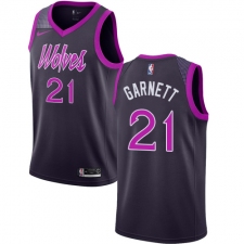 Men's Nike Minnesota Timberwolves #21 Kevin Garnett Swingman Purple NBA Jersey - City Edition