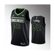 Men's Minnesota Timberwolves #32 Karl-Anthony Towns Black Statement Edition Stitched Jersey