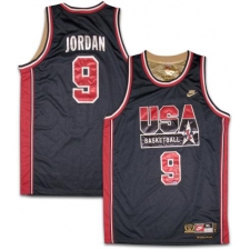 Men's Nike Team USA #9 Michael Jordan Swingman White Gold No. Basketball Jersey