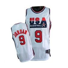 Men's Nike Team USA #9 Michael Jordan Swingman White Summer Olympics Basketball Jersey