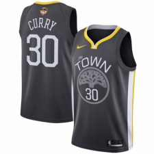 Men's Nike Golden State Warriors #30 Stephen Curry Swingman Black Alternate 2018 NBA Finals Bound NBA Jersey - Statement Edition