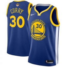 Men's Nike Golden State Warriors #30 Stephen Curry Swingman Royal Blue Road 2018 NBA Finals Bound NBA Jersey - Icon Edition