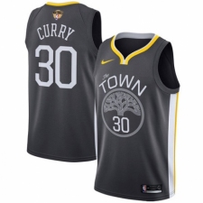 Women's Nike Golden State Warriors #30 Stephen Curry Swingman Black Alternate 2018 NBA Finals Bound NBA Jersey - Statement Edition