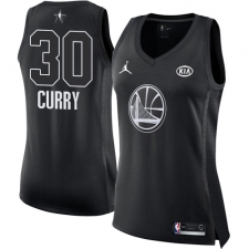 Women's Nike Jordan Golden State Warriors #30 Stephen Curry Swingman Black 2018 All-Star Game NBA Jersey