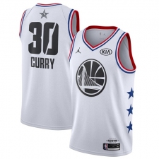 Youth Nike Golden State Warriors #30 Stephen Curry White Basketball Jordan Swingman 2019 All-Star Game Jersey