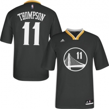 Men's Adidas Golden State Warriors #11 Klay Thompson Authentic Black Alternate NBA Jersey