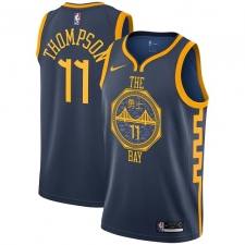 Men's Nike Golden State Warriors #11 Klay Thompson Swingman Navy Blue NBA Jersey - City Edition