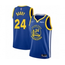 Men's Golden State Warriors #24 Rick Barry Authentic Royal Finished Basketball Jersey - Icon Edition