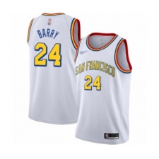 Men's Golden State Warriors #24 Rick Barry Authentic White Hardwood Classics Basketball Jersey - San Francisco Classic Edition