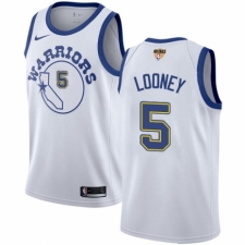 Youth Nike Golden State Warriors #5 Kevon Looney Authentic White Hardwood Classics 2018 NBA Finals Bound NBA Jersey