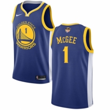 Men's Nike Golden State Warriors #1 JaVale McGee Swingman Royal Blue Road 2018 NBA Finals Bound NBA Jersey - Icon Edition