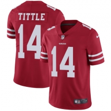 Youth Nike San Francisco 49ers #14 Y.A. Tittle Elite Red Team Color NFL Jersey