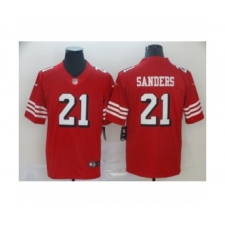 Men's San Francisco 49ers #21 Deion Sanders Limited Red Rush Vapor Untouchable Football Jerseys