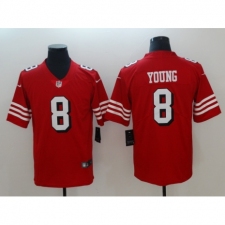Men's Nike San Francisco 49ers #8 Steve Young Limited red Rush Vapor Untouchable NFL Jerseys