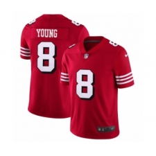 Men's San Francisco 49ers #8 Steve Young Limited Red Rush Vapor Untouchable Football Jerseys
