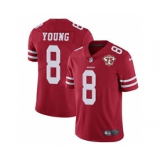 Men's San Francisco 49ers #8 Steve Young Red 2021 75th Anniversary Vapor Untouchable Limited Jersey