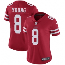 Women's Nike San Francisco 49ers #8 Steve Young Elite Red Team Color NFL Jersey