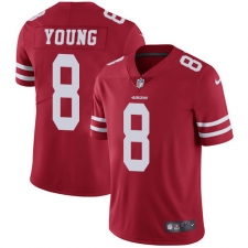 Youth Nike San Francisco 49ers #8 Steve Young Red Team Color Vapor Untouchable Limited Player NFL Jersey