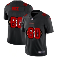 Men's San Francisco 49ers #80 Jerry Rice Black Nike Black Shadow Edition Limited Jersey