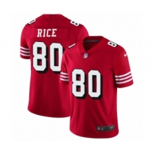 Men's San Francisco 49ers #80 Jerry Rice Limited Red Rush Vapor Untouchable Football Jerseys