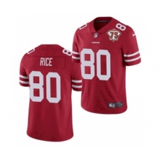 Men's San Francisco 49ers #80 Jerry Rice Red 2021 75th Anniversary Vapor Untouchable Limited Jersey