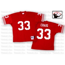 Mitchell and Ness San Francisco 49ers #33 Roger Craig Authentic Red Team Color Throwback NFL Jersey