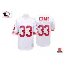 Mitchell and Ness San Francisco 49ers #33 Roger Craig Authentic White Throwback NFL Jersey